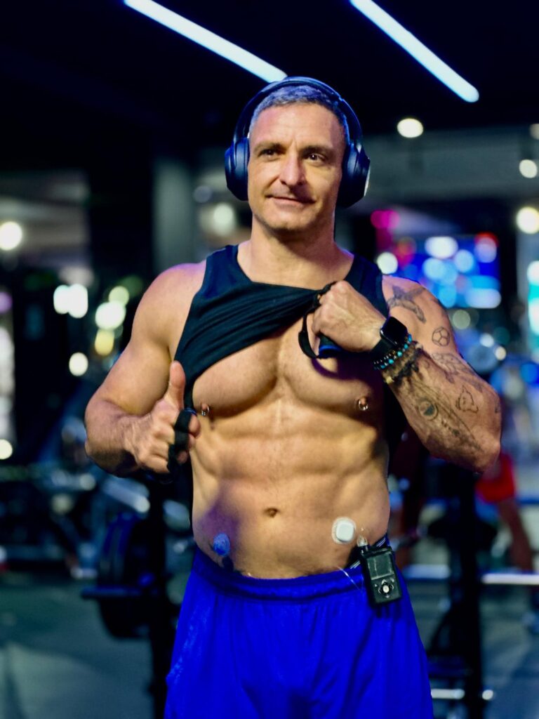 Entrenando con sensor y bomba de insulina